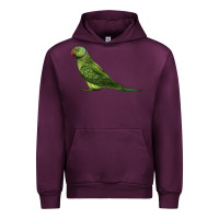 Mauve Wine Ring Necked Parakeet Urban Hoodie - LillyAllenDesigns