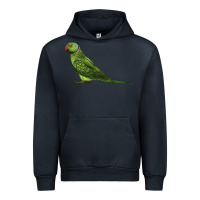 Navy Ring Necked Parakeet Urban Hoodie - LillyAllenDesigns