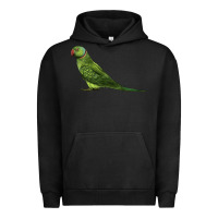 Pigment Black Ring Necked Parakeet Urban Hoodie - LillyAllenDesigns