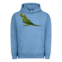 Pigment Pebble Blue Ring Necked Parakeet Urban Hoodie - LillyAllenDesigns