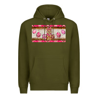 Army Green pink camouflage egg hunter bunny   license plate Premium Hoodie - BarkalooDesign