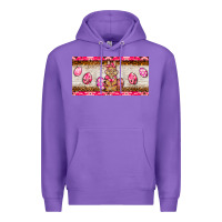 Purple pink camouflage egg hunter bunny   license plate Premium Hoodie - BarkalooDesign