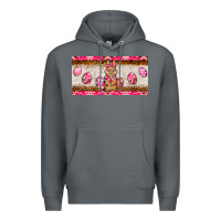 Rock pink camouflage egg hunter bunny   license plate Premium Hoodie - BarkalooDesign