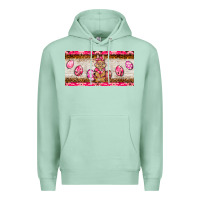 Seafoam pink camouflage egg hunter bunny   license plate Premium Hoodie - BarkalooDesign
