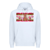 White pink camouflage egg hunter bunny   license plate Premium Hoodie - BarkalooDesign