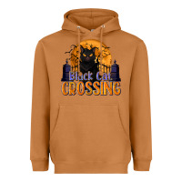 Meerkat Black Cat Crossing Heavyweight Hoodie - texasbilliewilder