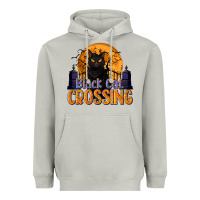 Moon Dust Black Cat Crossing Heavyweight Hoodie - texasbilliewilder