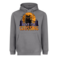Storm Black Cat Crossing Heavyweight Hoodie - texasbilliewilder