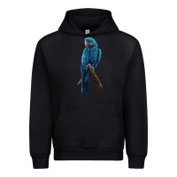 Black Hyacinth Macaw Urban Hoodie - LillyAllenDesigns