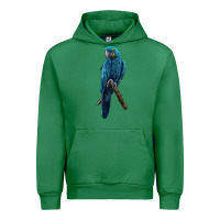 Emerald Hyacinth Macaw Urban Hoodie - LillyAllenDesigns