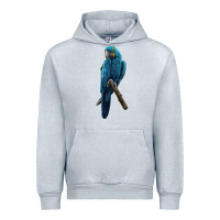 Heather Grey Hyacinth Macaw Urban Hoodie - LillyAllenDesigns