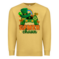 Antique Gold Gamer chaun st.patricks day Premium Sweatshirt - Neo Western