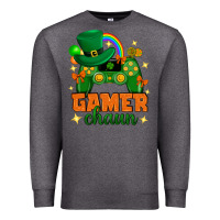 Charcoal Heather Gamer chaun st.patricks day Premium Sweatshirt - Neo Western