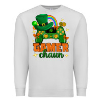 Dove Grey Gamer chaun st.patricks day Premium Sweatshirt - Neo Western