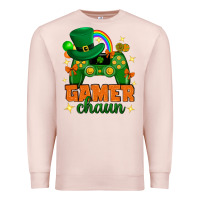 Pale Pink Gamer chaun st.patricks day Premium Sweatshirt - Neo Western