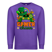 Purple Gamer chaun st.patricks day Premium Sweatshirt - Neo Western