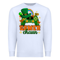 White Gamer chaun st.patricks day Premium Sweatshirt - Neo Western