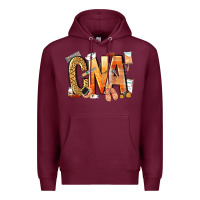 Burgundy cna certified nursing assistant nurse Premium Hoodie - NancyCooperArtShop