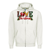 Oatmeal Heather Western Christmas Love Zipper Hoodie - RanaPortraitStore