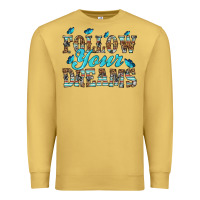Antique Gold follow your dreams Premium Sweatshirt - HRA Design Shop