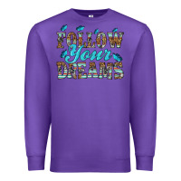 Purple follow your dreams Premium Sweatshirt - HRA Design Shop