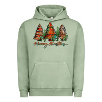 Pigment Oil Green western christmas trees merry christmas Urban Hoodie - Jasminsmagicworld