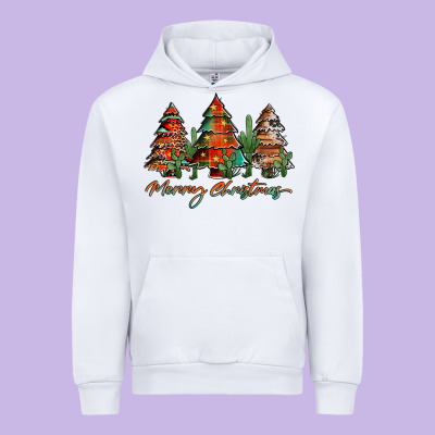 Western Christmas Trees Merry Christmas Urban Hoodie Designed By Jasminsmagicworld