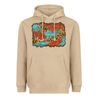 Mushroom western leopard tooled leather background Heavyweight Hoodie - Zillion Design Studio