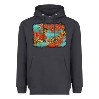 Smoke western leopard tooled leather background Heavyweight Hoodie - Zillion Design Studio