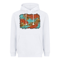 White western leopard tooled leather background Heavyweight Hoodie - Zillion Design Studio