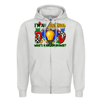 Dove Grey im an autism dad whats your superpower Zipper Hoodie - Zillion Design Studio