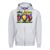 Heather Grey im an autism dad whats your superpower Zipper Hoodie - Zillion Design Studio