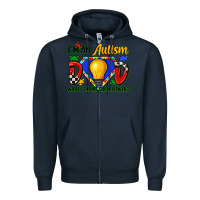 Navy im an autism dad whats your superpower Zipper Hoodie - Zillion Design Studio