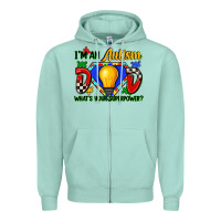 Seafoam im an autism dad whats your superpower Zipper Hoodie - Zillion Design Studio
