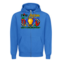 True Royal im an autism dad whats your superpower Zipper Hoodie - Zillion Design Studio