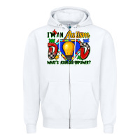 White im an autism dad whats your superpower Zipper Hoodie - Zillion Design Studio