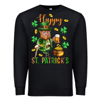 Black Happy st. patricks day Premium Sweatshirt - Neo Western