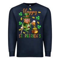 Navy Happy st. patricks day Premium Sweatshirt - Neo Western