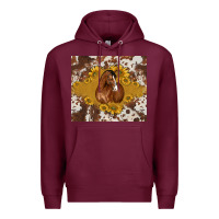 Burgundy horse Premium Hoodie - BarkalooDesign
