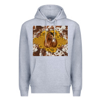 Heather Grey horse Premium Hoodie - BarkalooDesign