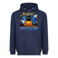 Navy Black Cat Apothecary Heavyweight Hoodie - texasbilliewilder