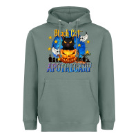 Sage Black Cat Apothecary Heavyweight Hoodie - texasbilliewilder