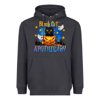 Smoke Black Cat Apothecary Heavyweight Hoodie - texasbilliewilder