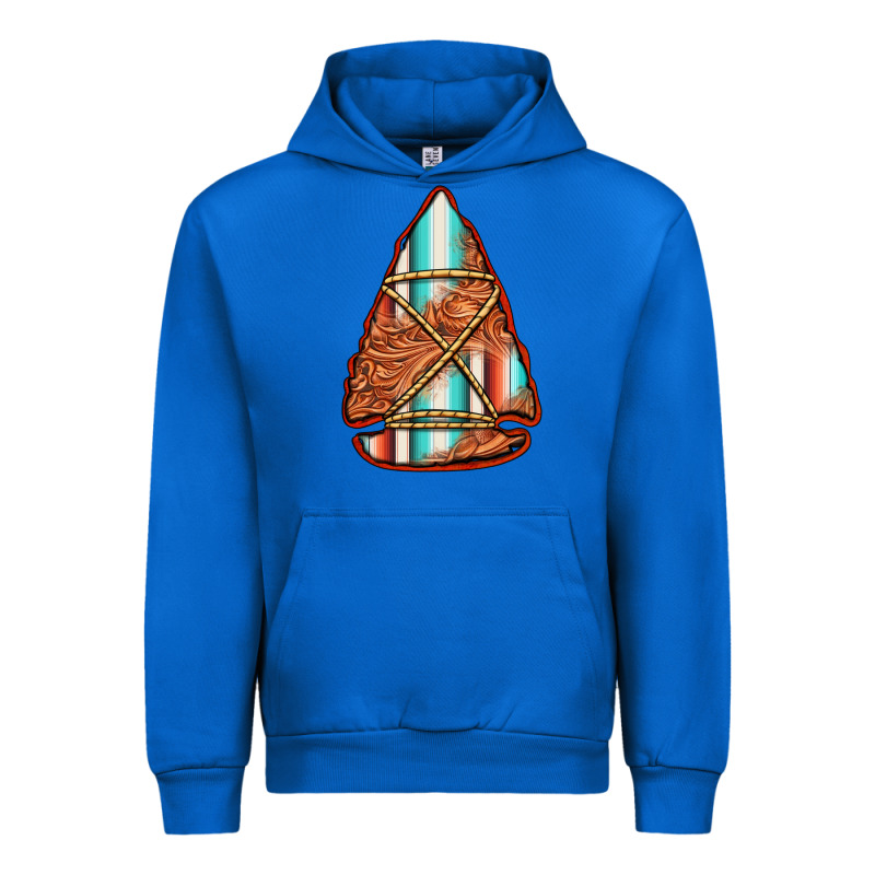 Turquoise Serape Tooled Leather Arrowhead Urban Hoodie by Jasminsmagicworld | Teevron