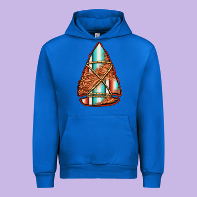 Turquoise Serape Tooled Leather Arrowhead Urban Hoodie Designed By Jasminsmagicworld