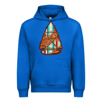 Cobalt turquoise serape tooled leather arrowhead Urban Hoodie - Jasminsmagicworld