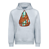 Heather Grey turquoise serape tooled leather arrowhead Urban Hoodie - Jasminsmagicworld
