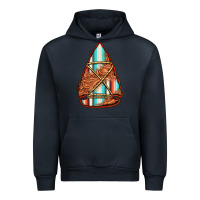 Navy turquoise serape tooled leather arrowhead Urban Hoodie - Jasminsmagicworld