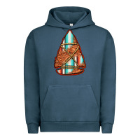 Pigment Midnight Navy turquoise serape tooled leather arrowhead Urban Hoodie - Jasminsmagicworld