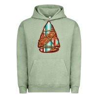 Pigment Oil Green turquoise serape tooled leather arrowhead Urban Hoodie - Jasminsmagicworld